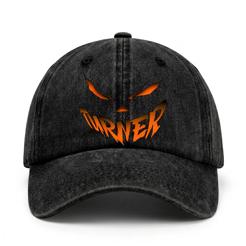 Your Name Jack O' Lantern Halloween Washed Cap TURNER 13K1 C100PF
