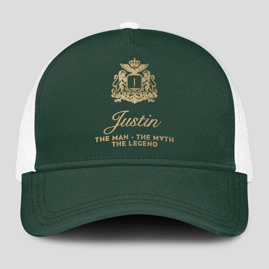 The Man The Myth The Legend Sage Green Mesh Cap JUSTIN 13K1 C192PF