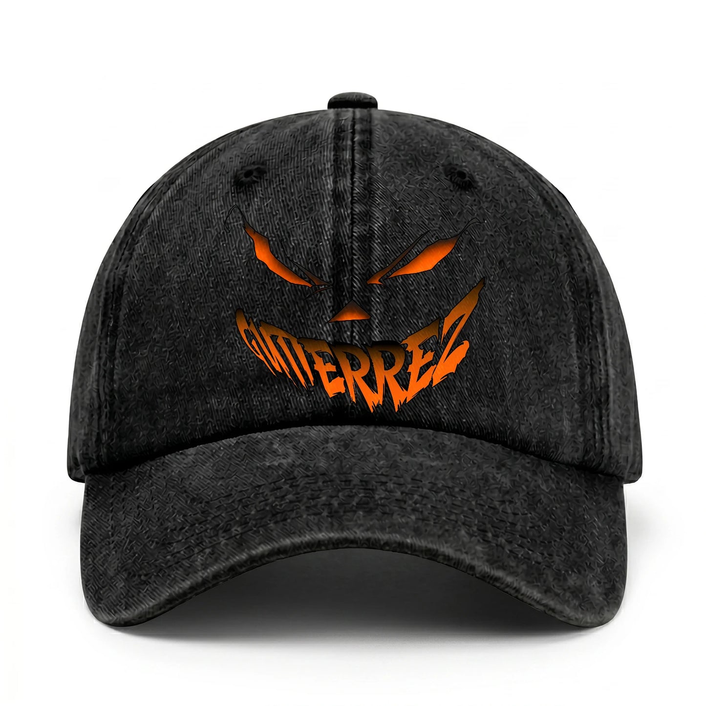Stay Hungry Pumpkin Chasing Ghosts Funny Washed Cap GUTIERREZ 13K1 C101PF