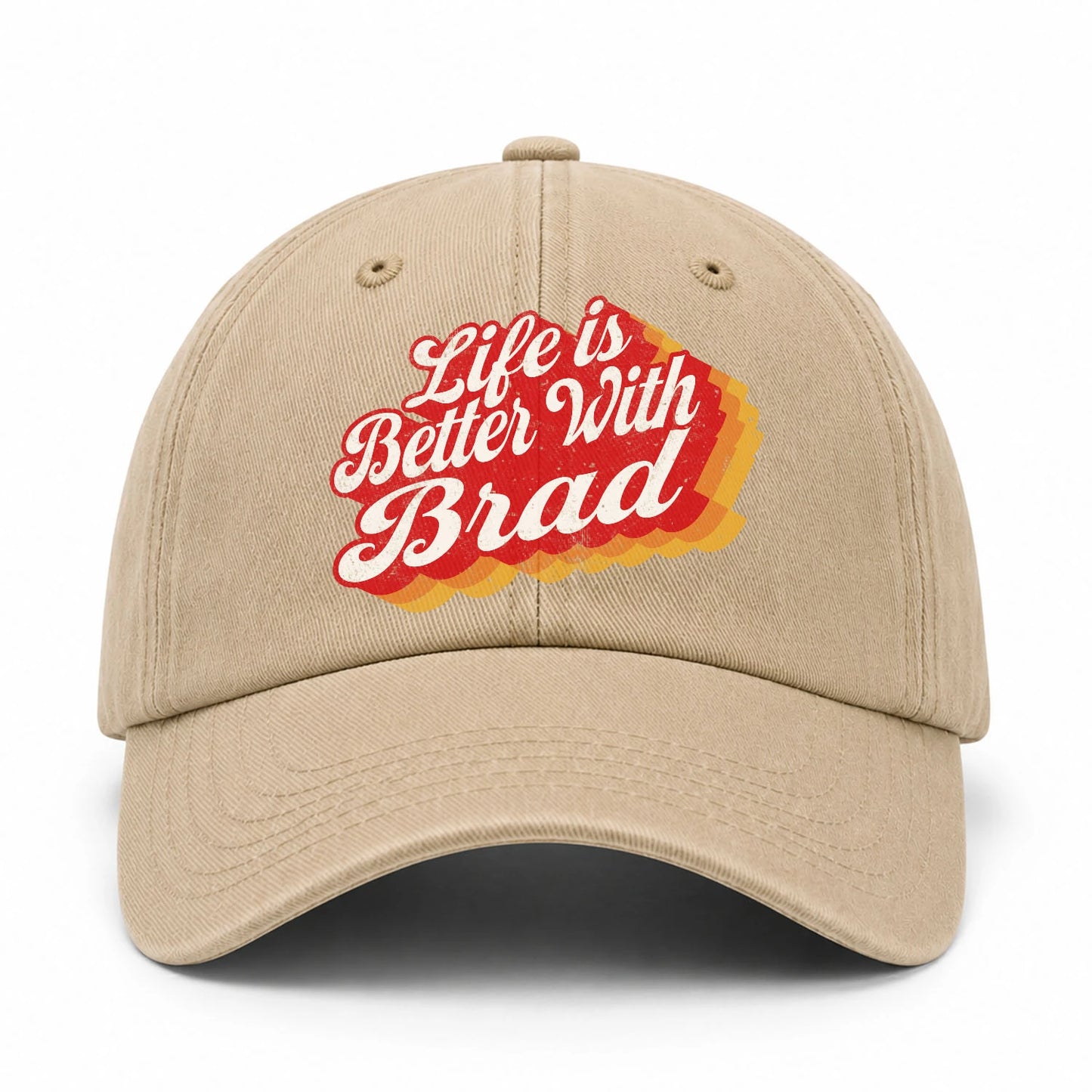 Life Is Better With Your Name Vintage Washed Cap BRAD 13K1 C67PF