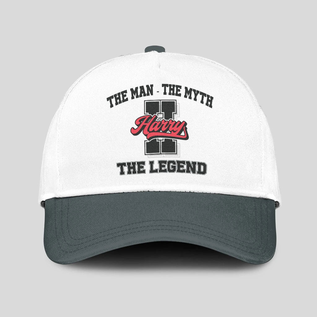 The Man The Myth The Legend Custom Initial Letter And Name Cap HARRY 13K1 C38PF