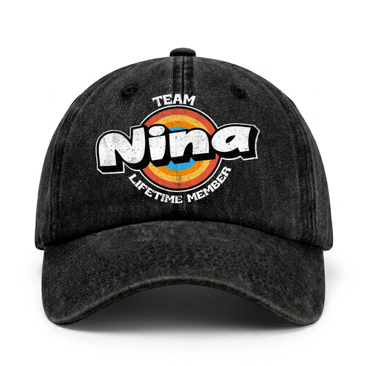 Team Your Name Lifetime Member Logo Cap NINA 13K1 C66PF
