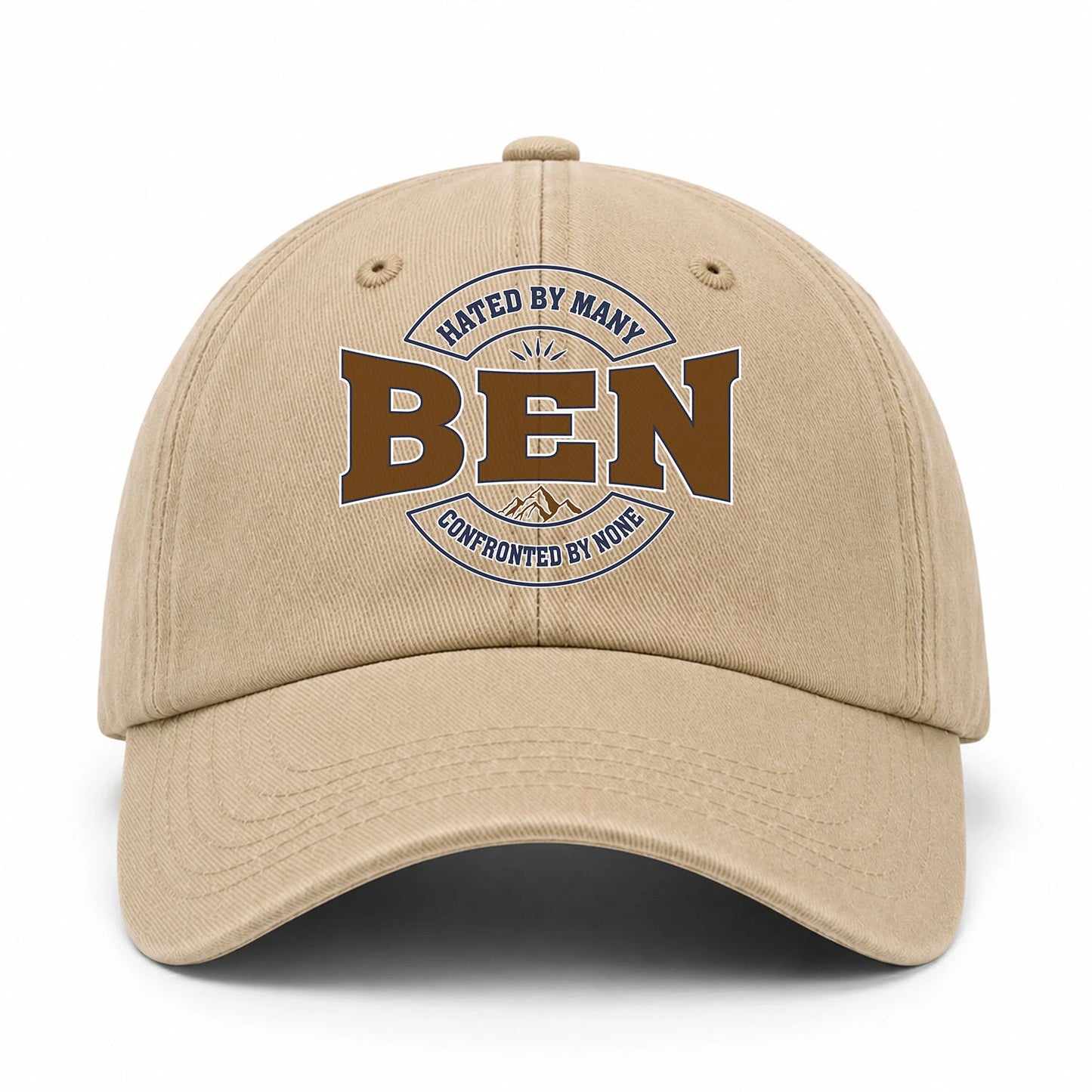 Hated By Many Confronted By None Washed Cap BEN 13K1 C36PF