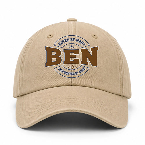 Hated By Many Confronted By None Washed Cap BEN 13K1 C36PF