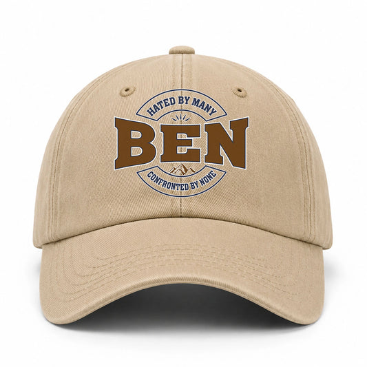 Hated By Many Confronted By None Washed Cap BEN 13K1 C36PF