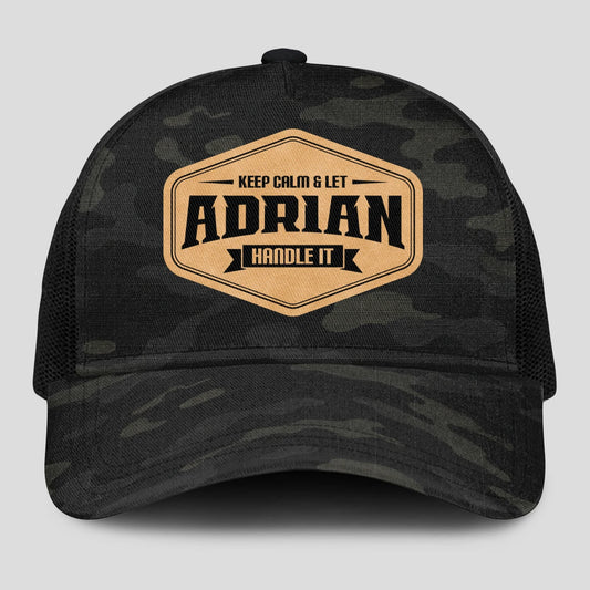 Keep Calm & Let Your Name Handle It Dark Camo Mesh Cap ADRIAN 13K1 C195PF