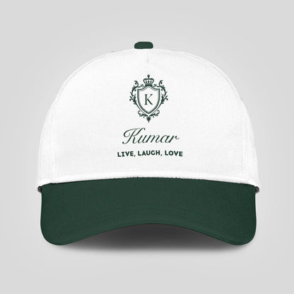 Live Laugh Love Elegant Blue And White Cap KUMAR 13K1 C90PF