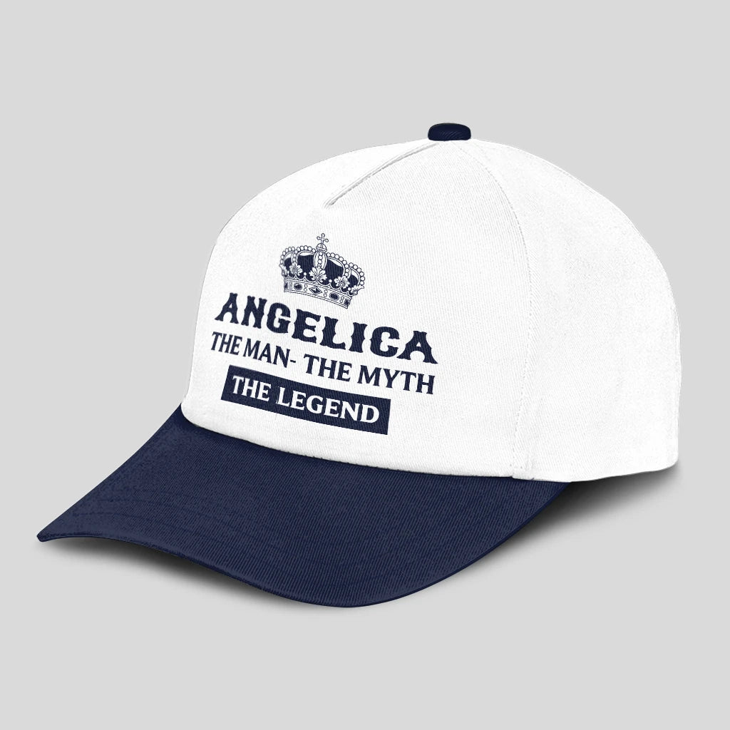 The Man The Myth The Legend King Crown Blue And White Cap ANGELICA 13K1 C147PF