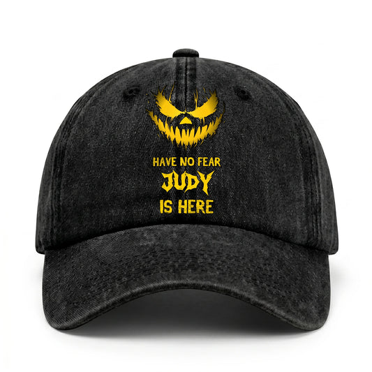 Have No Fear Your Name Is Here Jack O' Lantern Washed Cap JUDY 13K1 C135PF