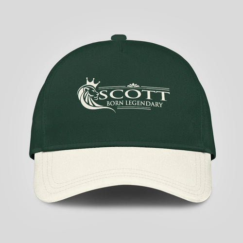 Born Legendary Lion Logo Sage Green And Beige Cap SCOTT 13K1 C182PF