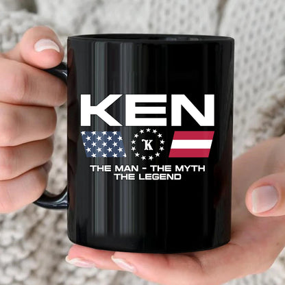 The Man The Myth The Legend Us Flag Mug KEN 13K1 MG23