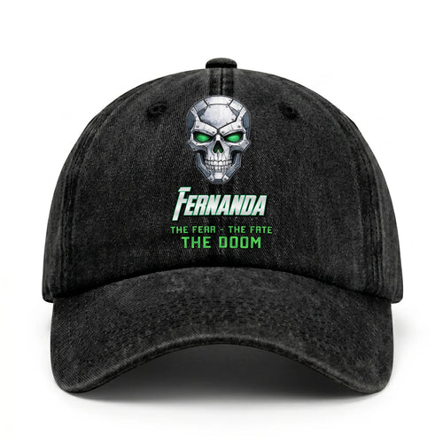 The Fear The Fate The Doom Skull Washed Cap FERNANDA 13K1 C99PF