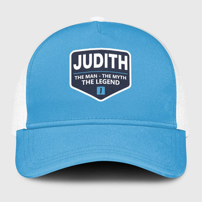 The Man The Myth The Legend Light Blue Mesh Cap JUDITH 13K1 C190PF