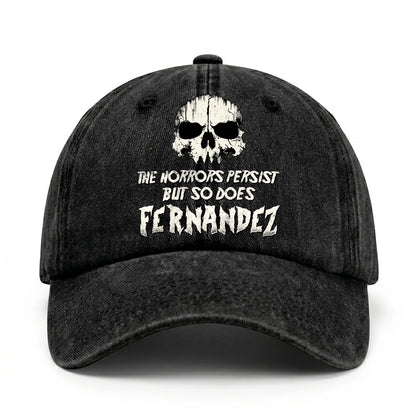 The Horrors Persist But So Does Your Name Cool Skull Washed Cap FERNANDEZ 13K1 C134PF