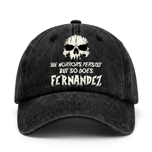 The Horrors Persist But So Does Your Name Cool Skull Washed Cap FERNANDEZ 13K1 C134PF