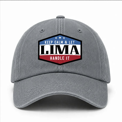 Keep Calm & Let Your Name Handle It Washed Cap LIMA 13K1 C87PF