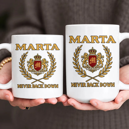 Never Back Down Royal Mug MARTA 13K1 MG22