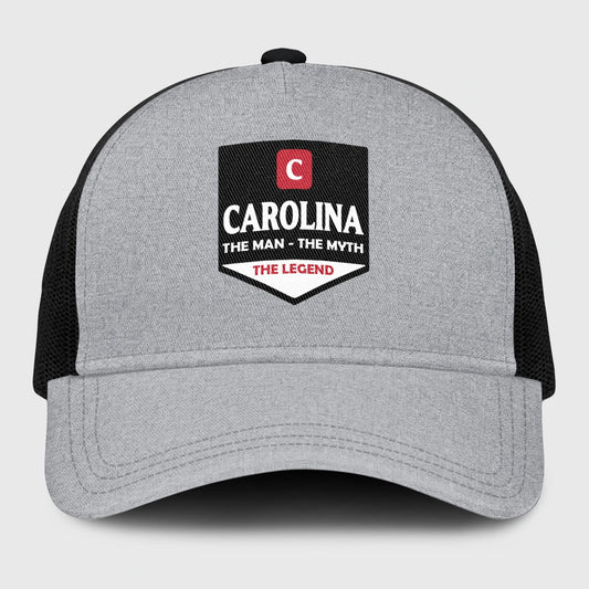 The Man The Myth The Legend Gray Mesh Cap CAROLINA 13K1 C189PF