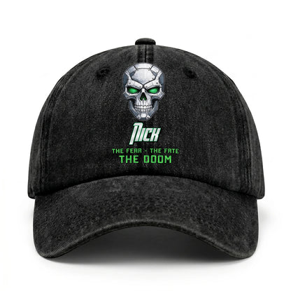 The Fear The Fate The Doom Skull Washed Cap NICK 13K1 C99PF