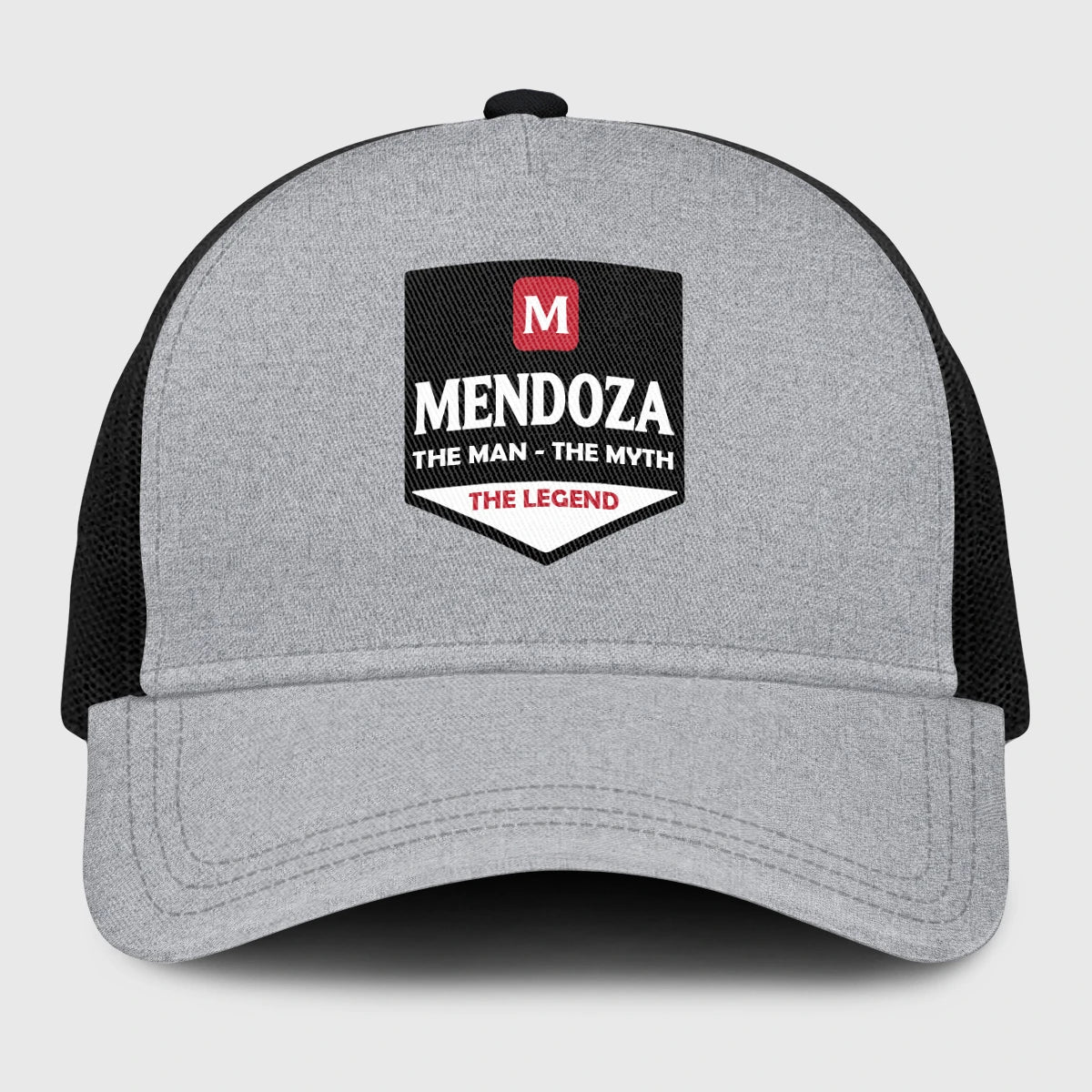 The Man The Myth The Legend Gray Mesh Cap MENDOZA 13K1 C189PF