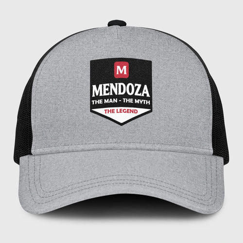 The Man The Myth The Legend Gray Mesh Cap MENDOZA 13K1 C189PF