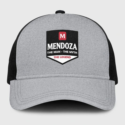 The Man The Myth The Legend Gray Mesh Cap MENDOZA 13K1 C189PF