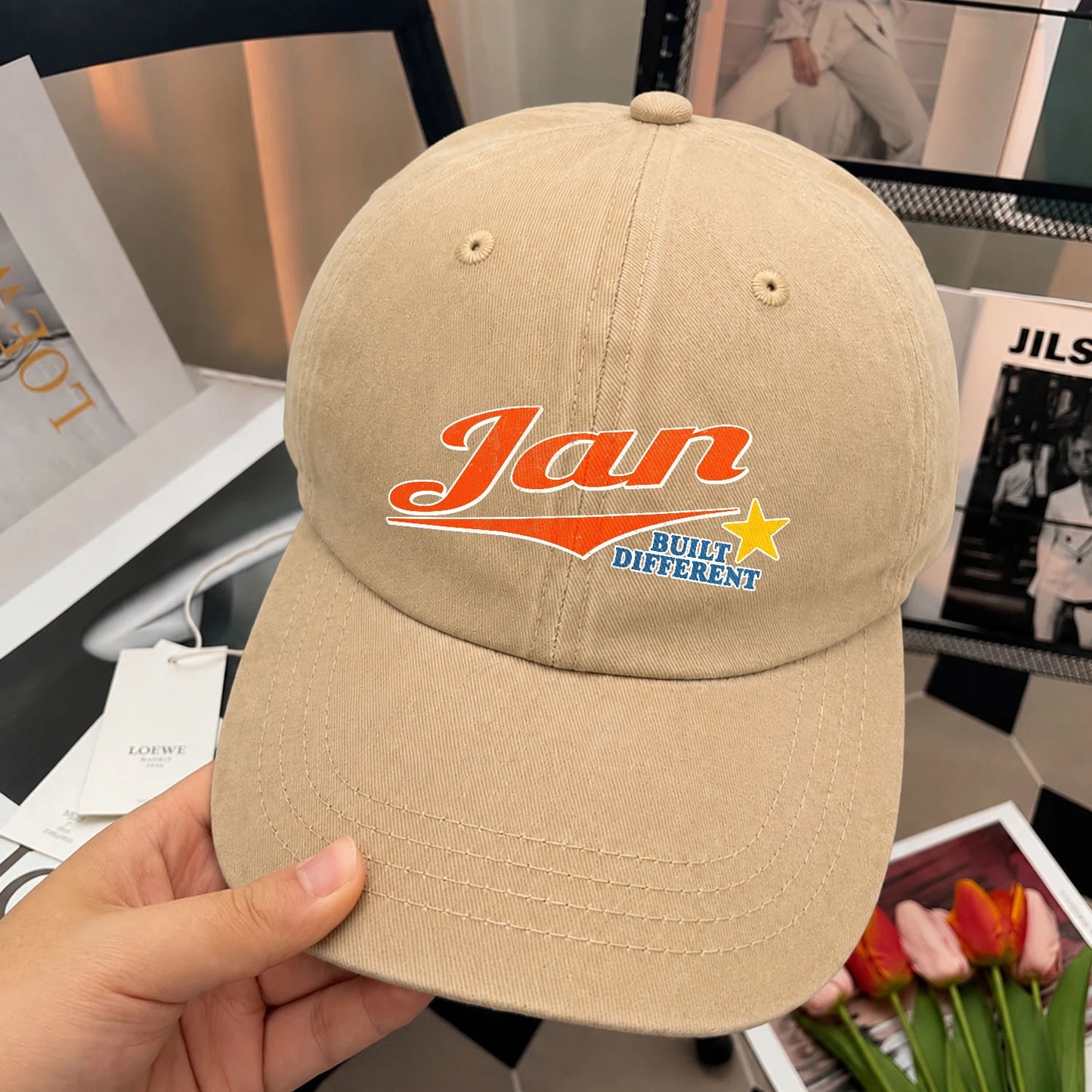 Your Name Built Different Logo Washed Cap JAN 13K1 C56PF