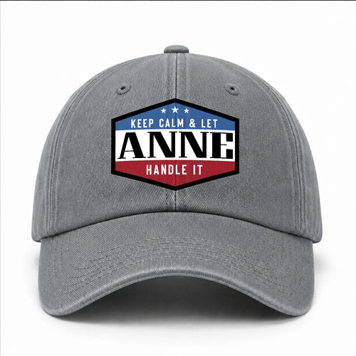 Keep Calm & Let Your Name Handle It Washed Cap ANNE 13K1 C87PF