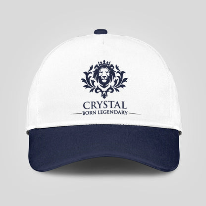 Born legendary lion blue and white baseball cap CRYSTAL 13K1 C185PF