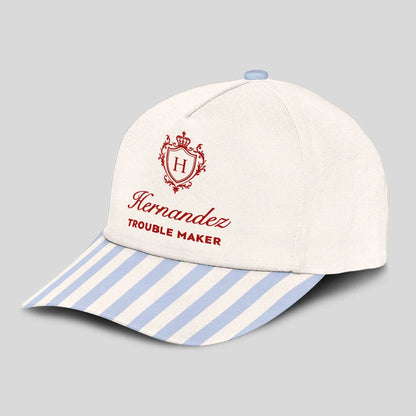 Trouble Maker Stripped Blue Beach Cap HERNANDEZ 13K1 C74PF