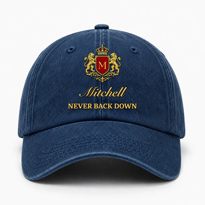 Never Back Down Luxury Washed Cap Cap MITCHELL 13K1 C168PF