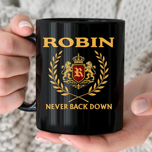 Never Back Down Royal Mug ROBIN 13K1 MG22