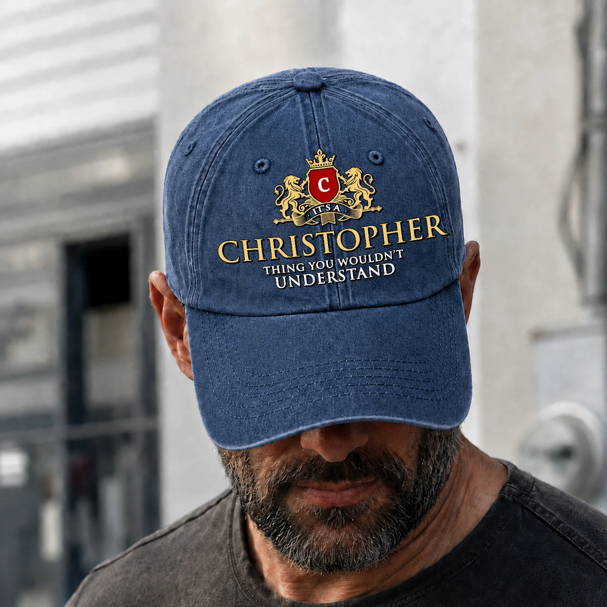 It's A Your Name Thing You Wouldn't Understand Royal Blue Washed Cap CHRISTOPHER 13K1 C184PF