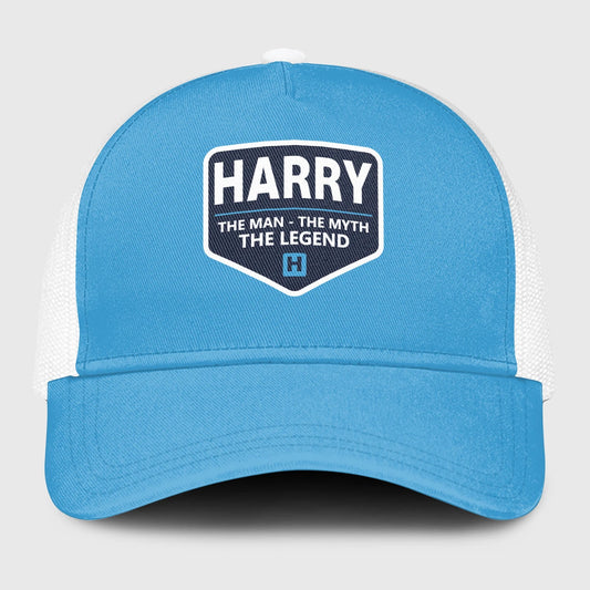 The Man The Myth The Legend Light Blue Mesh Cap HARRY 13K1 C190PF