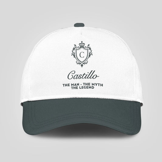 The Man The Myth The Legend Elegant Gray And White Cap CASTILLO 13K1 C170PF