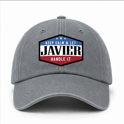 Keep Calm & Let Your Name Handle It Washed Cap JAVIER 13K1 C87PF