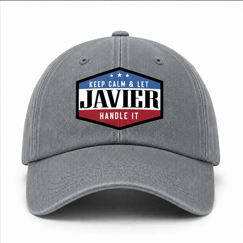 Keep Calm & Let Your Name Handle It Washed Cap JAVIER 13K1 C87PF