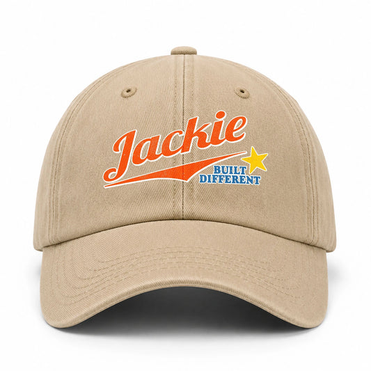 Your Name Built Different Logo Washed Cap JACKIE 13K1 C56PF