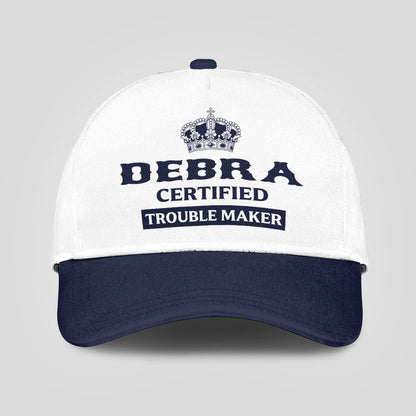 Certified Your Name Trouble Maker Washed Cap DEBRA 13K1 C148PF