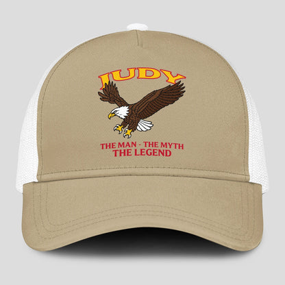 The Man The Myth The Legend Eagle Khaki Mesh Cap JUDY 13K1 C210PF