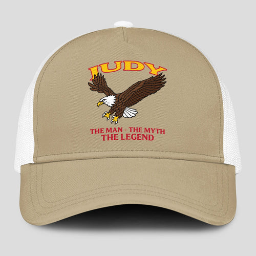 The Man The Myth The Legend Eagle Khaki Mesh Cap JUDY 13K1 C210PF