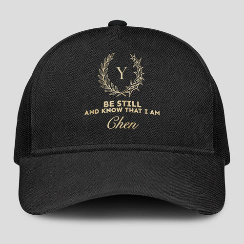 Be Still And Know That I Am Name Black Mesh Cap CHEN 13K1 C202PF