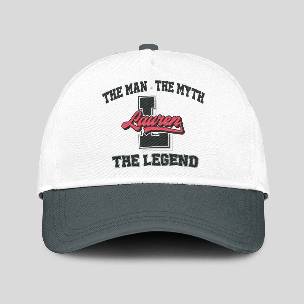 The Man The Myth The Legend Custom Initial Letter And Name Cap LAUREN 13K1 C38PF