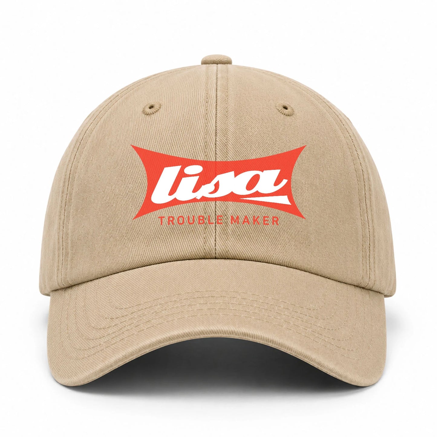 Trouble Maker Red Logo Washed Cap LISA 13K1 C78PF