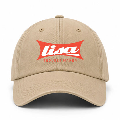Trouble Maker Red Logo Washed Cap LISA 13K1 C78PF
