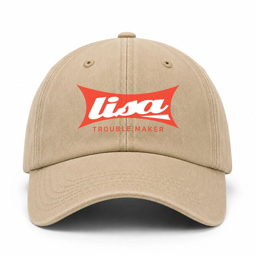 Trouble Maker Red Logo Washed Cap LISA 13K1 C78PF
