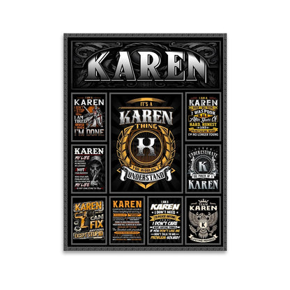 KAREN Personalized Sponge Floor Mat – Custom Printed Home Decor 13K1-AR2