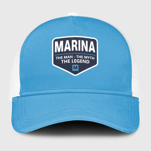 The Man The Myth The Legend Light Blue Mesh Cap MARINA 13K1 C190PF