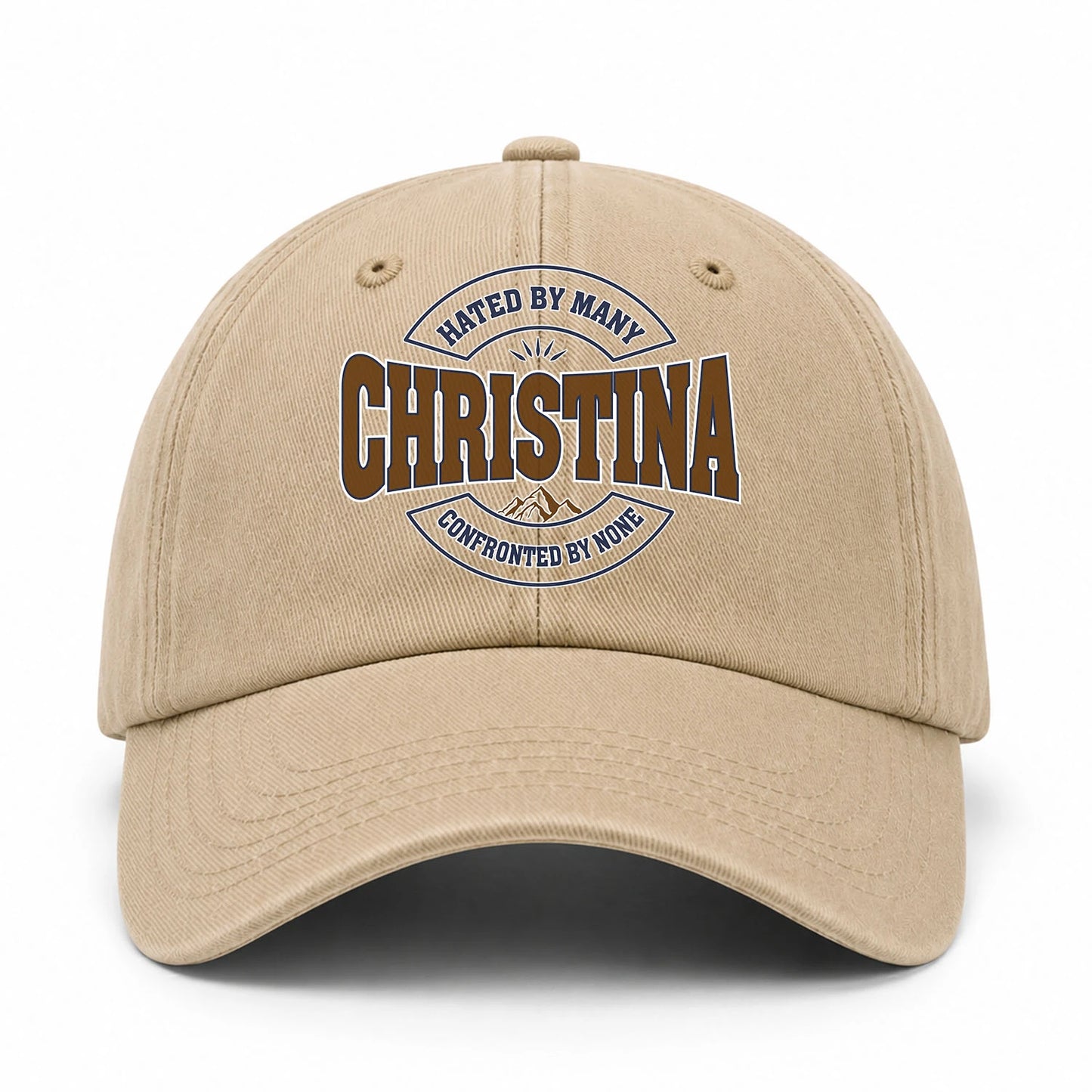 Hated By Many Confronted By None Washed Cap CHRISTINA 13K1 C36PF