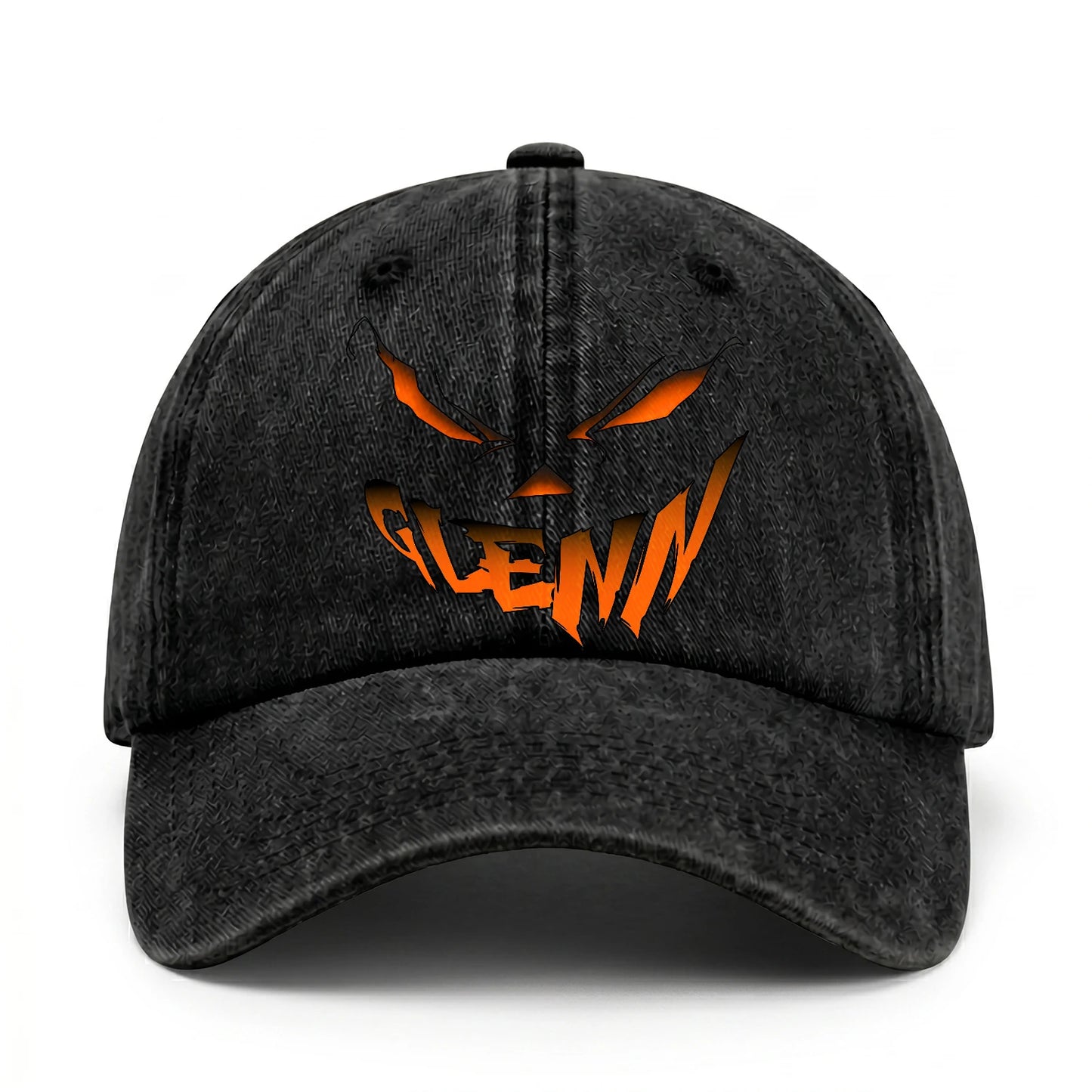 Stay Hungry Pumpkin Chasing Ghosts Funny Washed Cap GLENN 13K1 C101PF